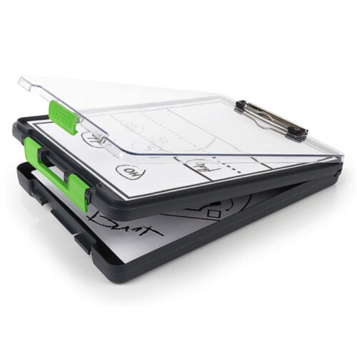 Black Clipboard with Storage and Transparent Dry Erase Board Alphas